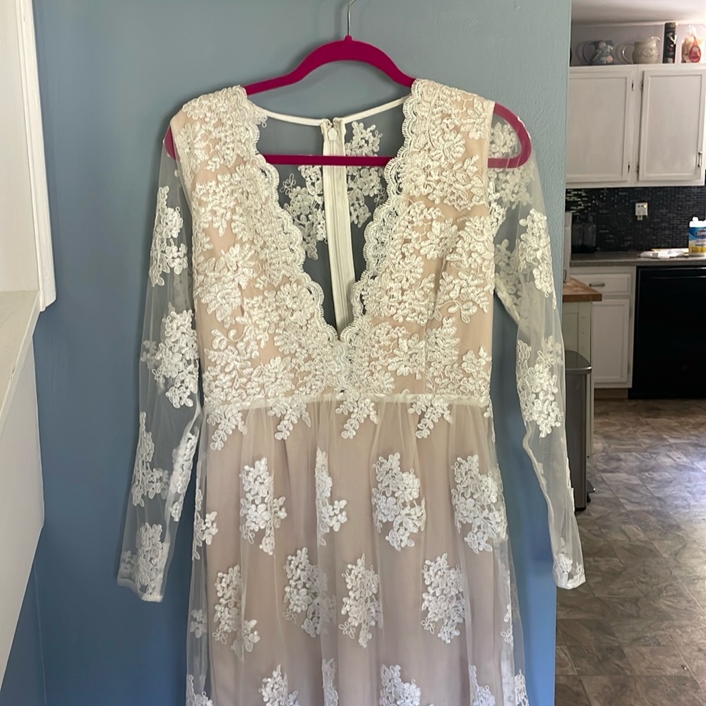 Fun bridal dress for after party or beach wedding ! Soieblu size Med